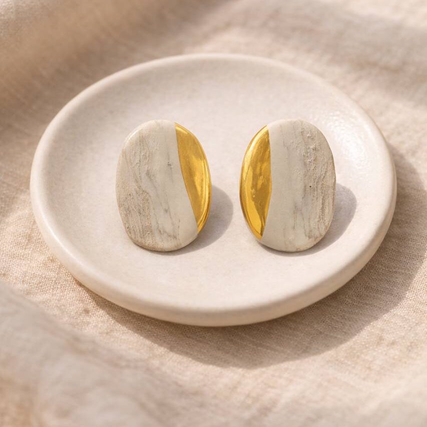 Pendientes Tierra oro