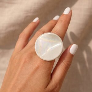 Anillo Ondas nácar Maxi